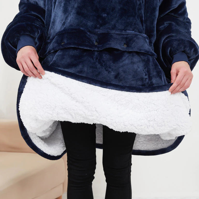 Heated Hoodie Blanket – Wearable Electric Blanket with Adjustable Heat Settings